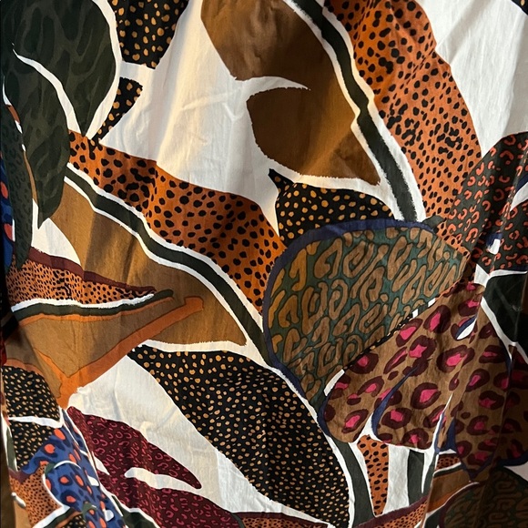 Farm Rio by Anthropologie Women’s Leaf Print Long Sleeve Dress - Picture 6 of 7